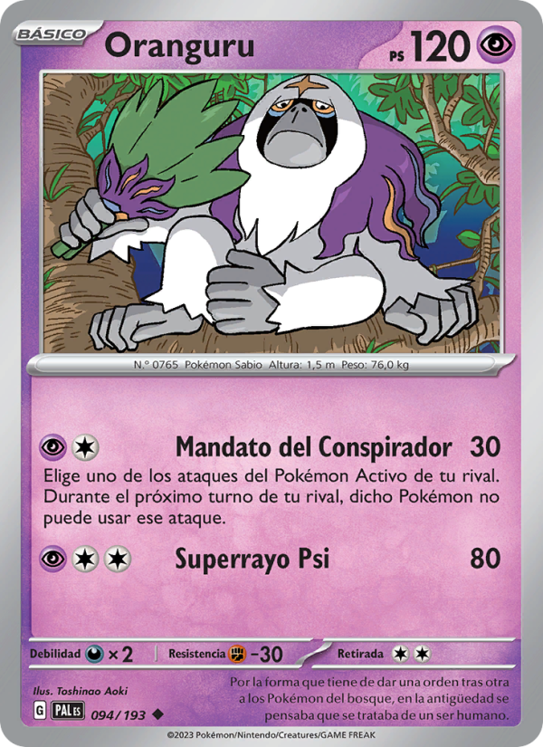 Oranguru 094 — Evoluciones en Paldea (Spanish Pokémon TCG card)
