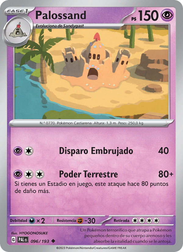 Palossand 096 — Evoluciones en Paldea (Spanish Pokémon TCG card)