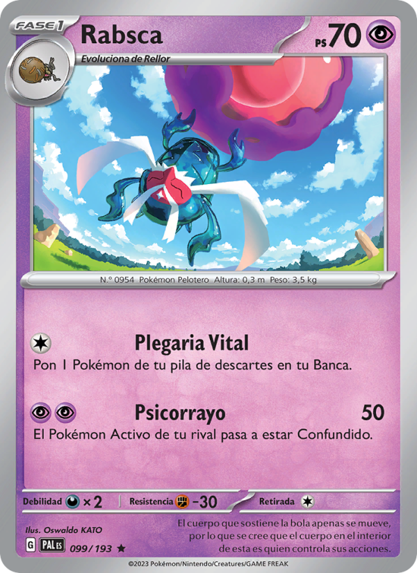 Rabsca 099 — Evoluciones en Paldea (Spanish Pokémon TCG card)