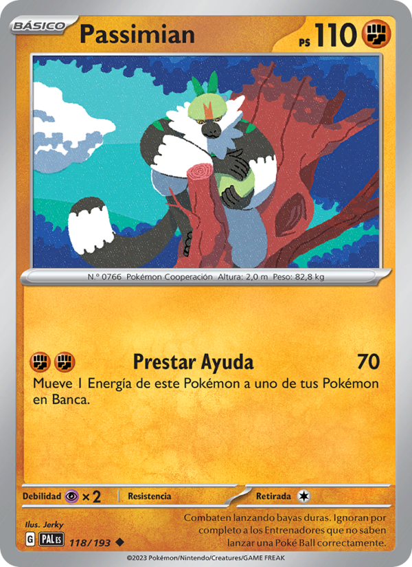 Passimian 118 — Evoluciones en Paldea (Spanish Pokémon TCG card)