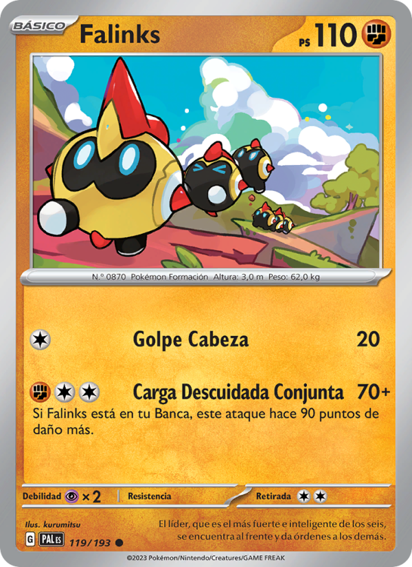 Falinks 119 — Evoluciones en Paldea (Spanish Pokémon TCG card)