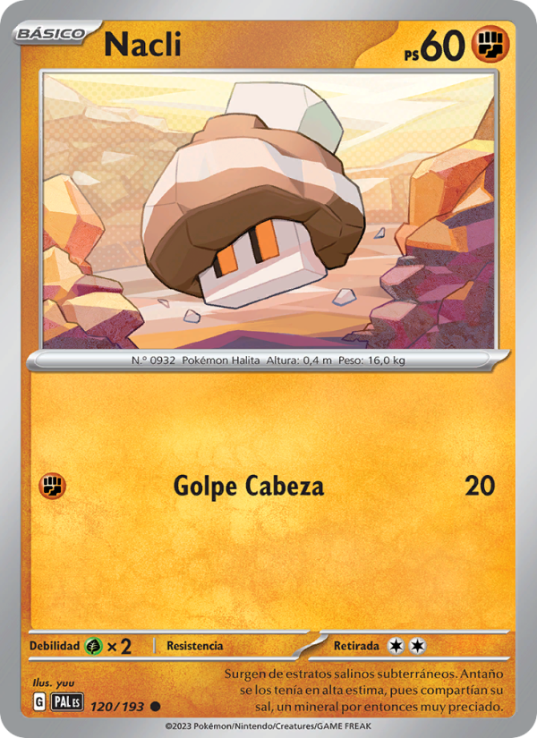 Nacli 120 — Evoluciones en Paldea (Spanish Pokémon TCG card)