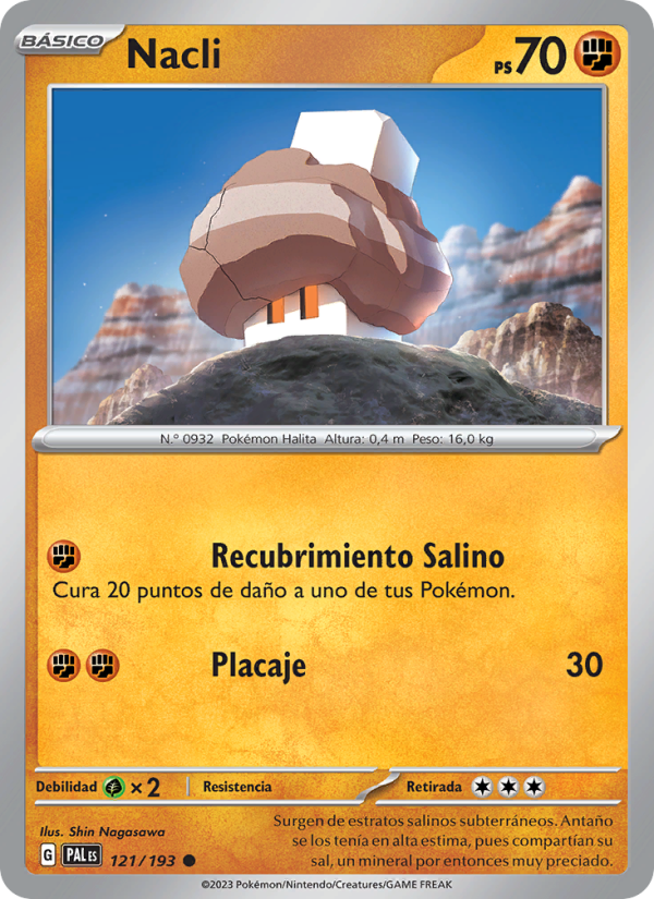 Nacli 121 — Evoluciones en Paldea (Spanish Pokémon TCG card)