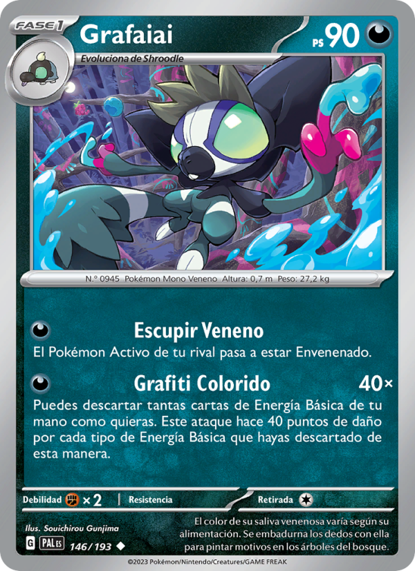 Grafaiai 146 — Evoluciones en Paldea (Spanish Pokémon TCG card)