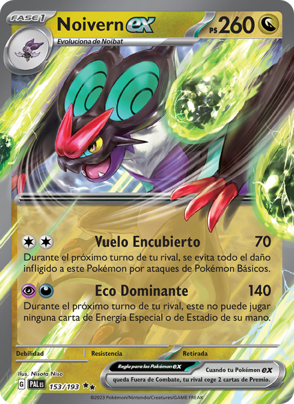 Noivern ex 153 — Evoluciones en Paldea (Spanish Pokémon TCG card)