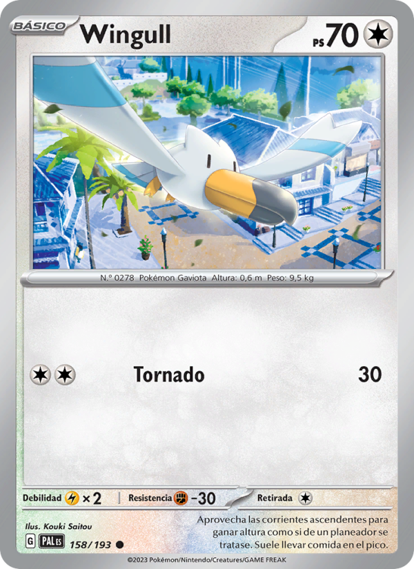 Wingull 158 — Evoluciones en Paldea (Spanish Pokémon TCG card)