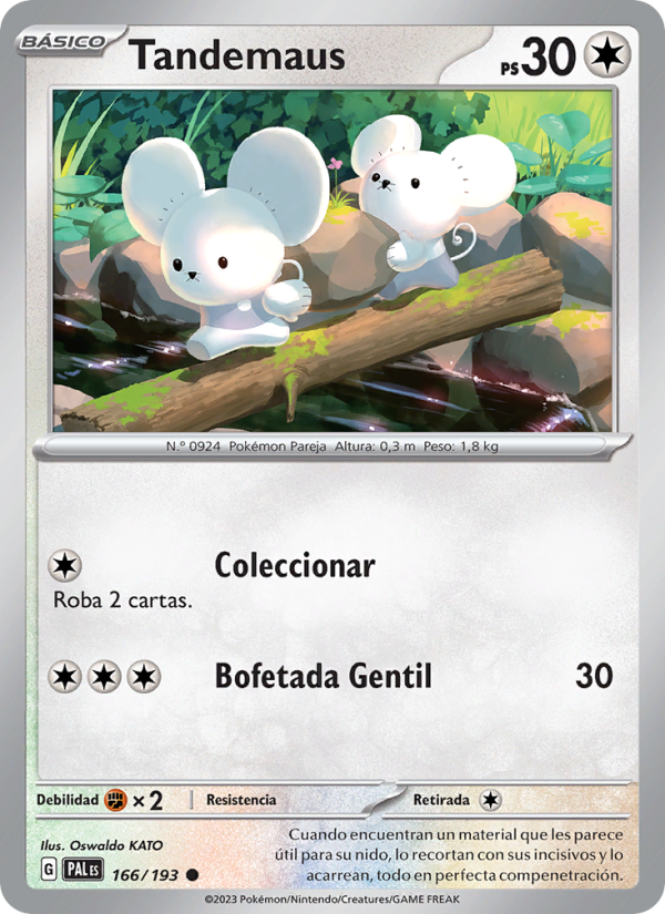 Tandemaus 166 — Evoluciones en Paldea (Spanish Pokémon TCG card)