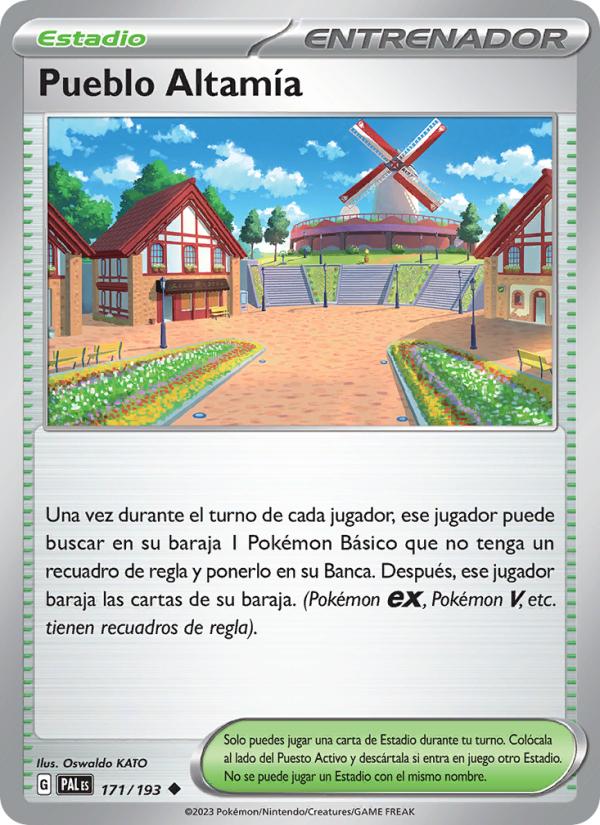 Pueblo Altamía 171 — Evoluciones en Paldea (Spanish Pokémon TCG card)
