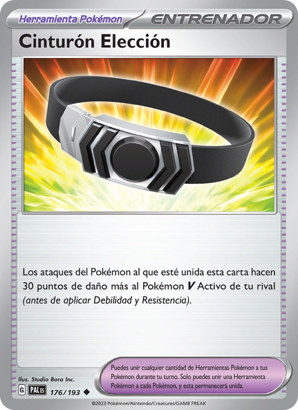 Cinturón Elección 176 — Evoluciones en Paldea (Spanish Pokémon TCG card)