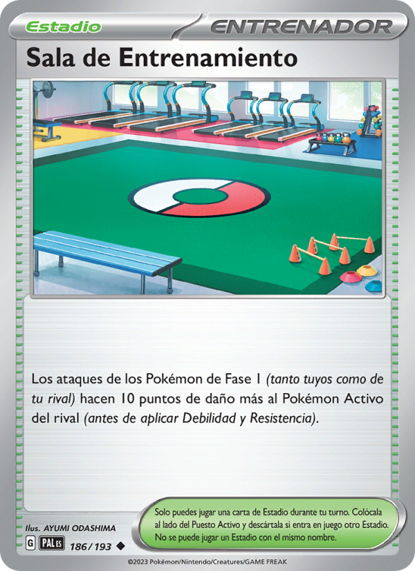 Sala de Entrenamiento 186 — Evoluciones en Paldea (Spanish Pokémon TCG card)