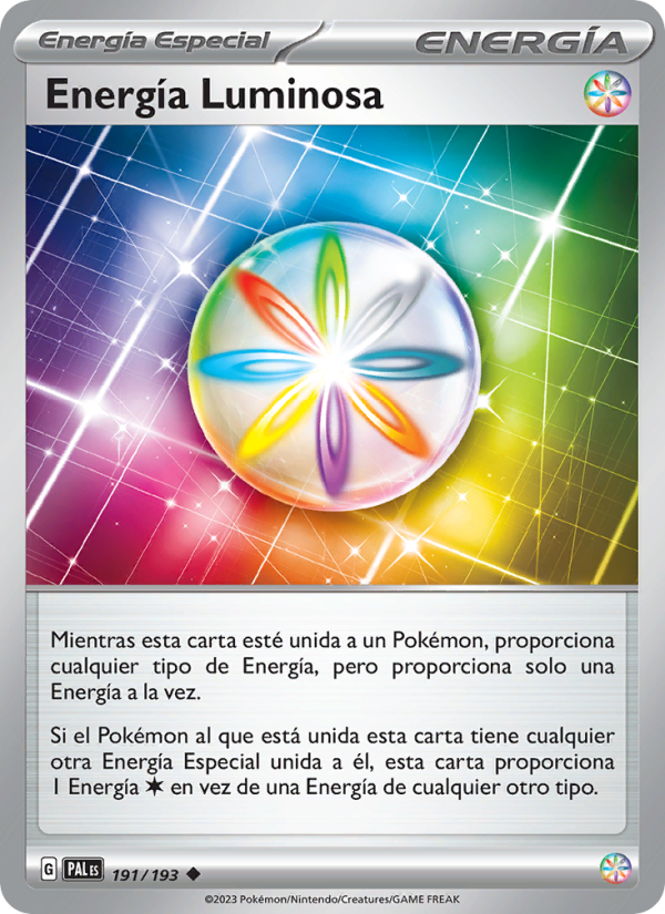 Energía Luminosa 191 — Evoluciones en Paldea (Spanish Pokémon TCG card)