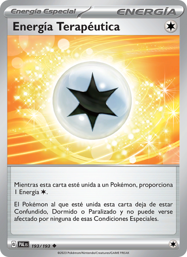 Energía Terapéutica 193 — Evoluciones en Paldea (Spanish Pokémon TCG card)