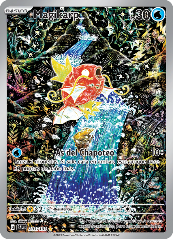 Magikarp 203 — Evoluciones en Paldea (Spanish Pokémon TCG card)