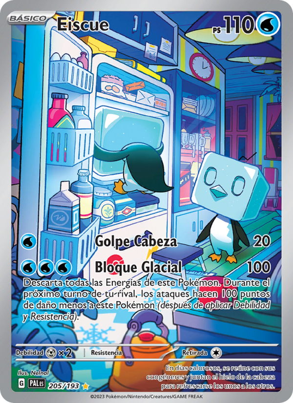 Eiscue 205 — Evoluciones en Paldea (Spanish Pokémon TCG card)