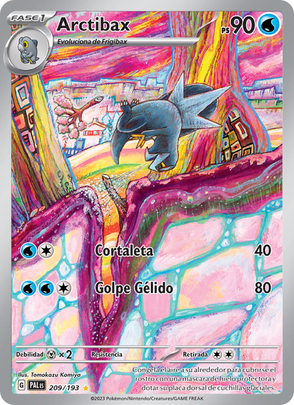 Arctibax 209 — Evoluciones en Paldea (Spanish Pokémon TCG card)