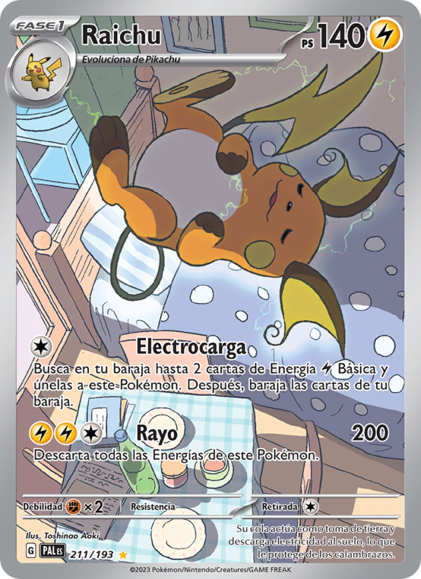 Raichu 211 — Evoluciones en Paldea (Spanish Pokémon TCG card)