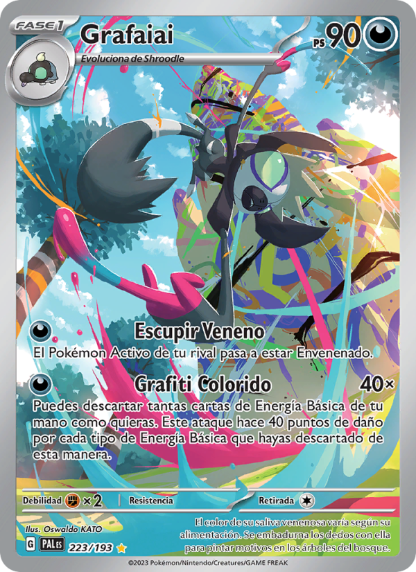 Grafaiai 223 — Evoluciones en Paldea (Spanish Pokémon TCG card)