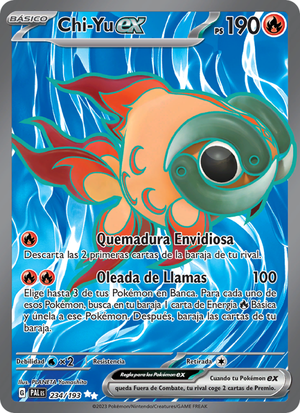 Chi-Yu ex 234 — Evoluciones en Paldea (Spanish Pokémon TCG card)