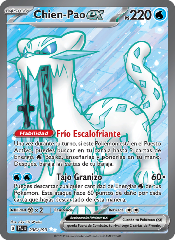 Chien-Pao ex 236 — Evoluciones en Paldea (Spanish Pokémon TCG card)