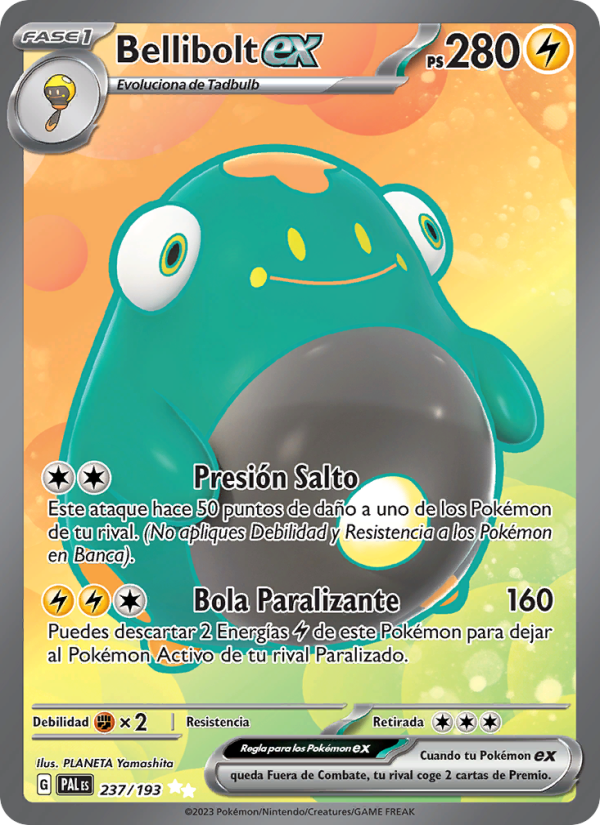 Bellibolt ex 237 — Evoluciones en Paldea (Spanish Pokémon TCG card)