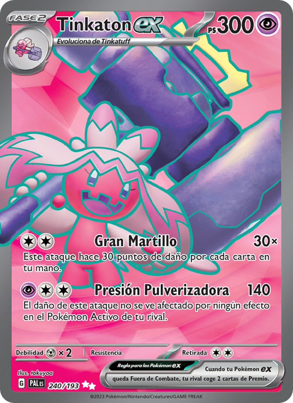 Tinkaton ex 240 — Evoluciones en Paldea (Spanish Pokémon TCG card)