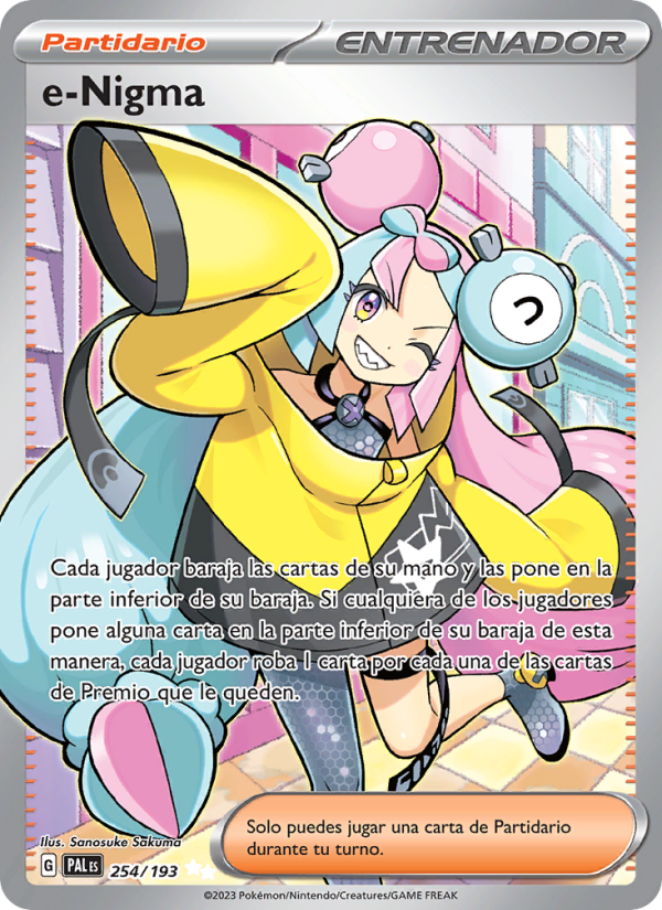 e-Nigma 254 — Evoluciones en Paldea (Spanish Pokémon TCG card)