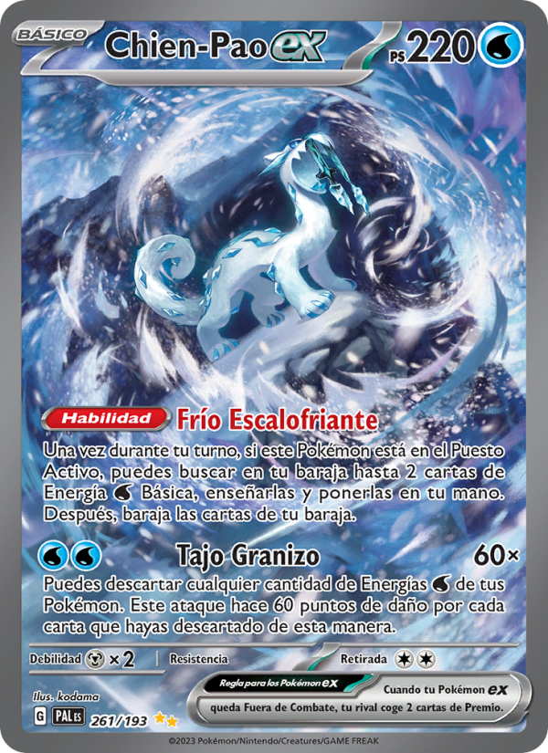 Chien-Pao ex 261 — Evoluciones en Paldea (Spanish Pokémon TCG card)