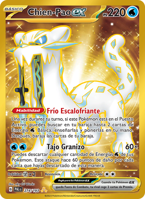 Chien-Pao ex 274 — Evoluciones en Paldea (Spanish Pokémon TCG card)