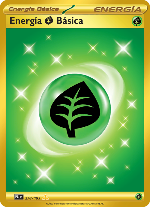 Energía Grass Básica 278 — Evoluciones en Paldea (Spanish Pokémon TCG card)