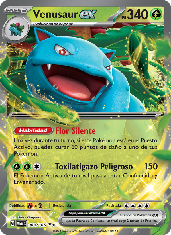 Venusaur ex 003 — 151 (Spanish Pokémon TCG card)