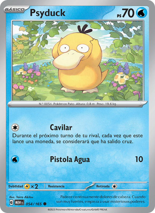 Psyduck 054 — 151 (Spanish Pokémon TCG card)