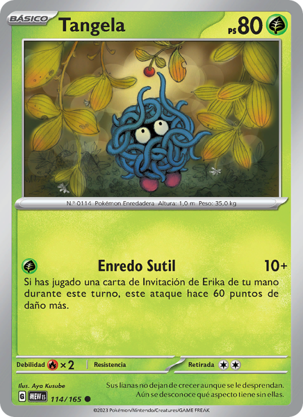 Tangela 114 — 151 (Spanish Pokémon TCG card)
