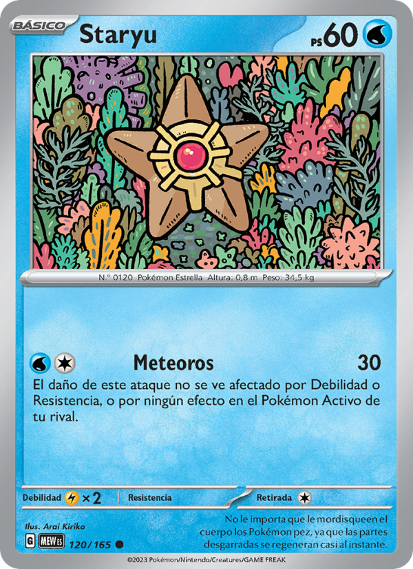 Staryu 120 — 151 (Spanish Pokémon TCG card)
