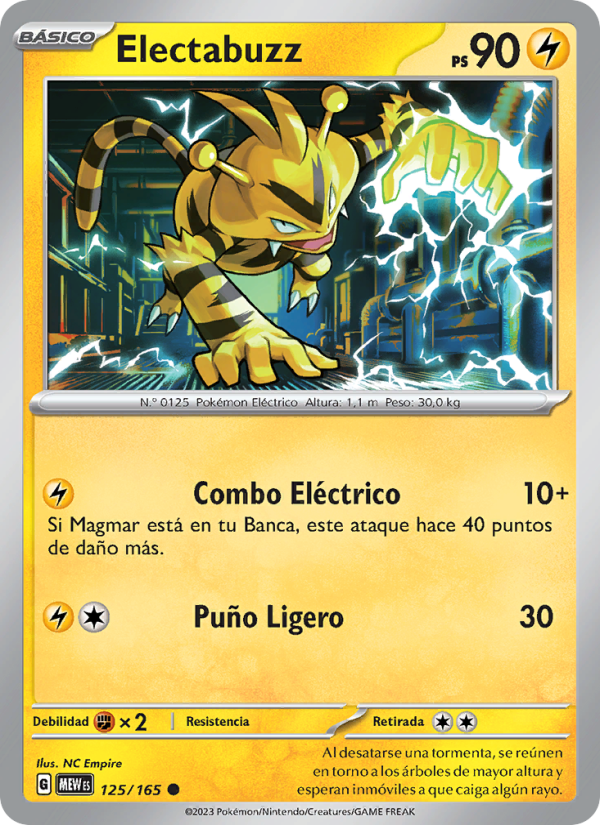 Electabuzz 125 — 151 (Spanish Pokémon TCG card)