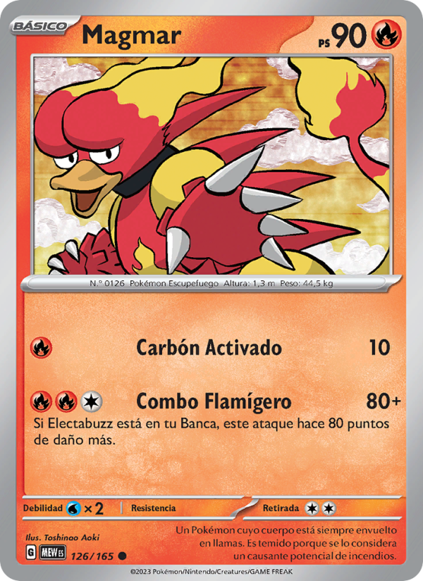 Magmar 126 — 151 (Spanish Pokémon TCG card)