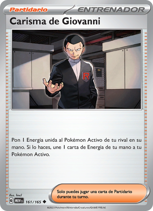 Carisma de Giovanni 161 — 151 (Spanish Pokémon TCG card)