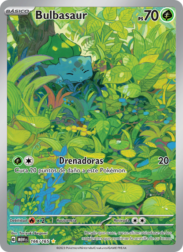 Bulbasaur 166 — 151 (Spanish Pokémon TCG card)