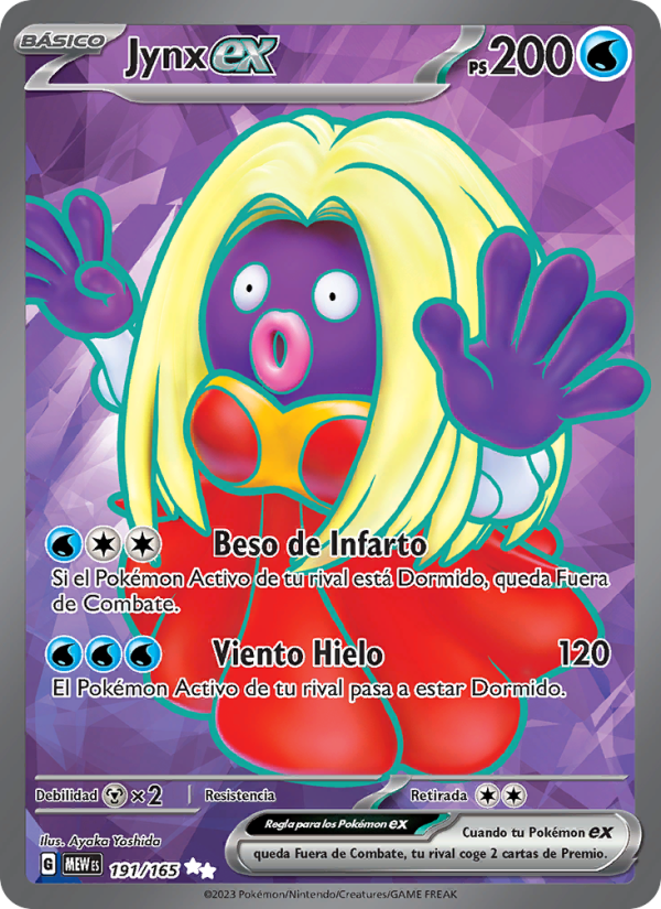 Jynx ex 191 — 151 (Spanish Pokémon TCG card)