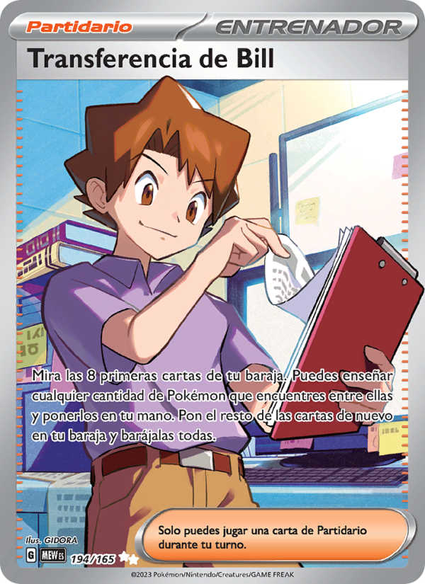 Transferencia de Bill 194 — 151 (Spanish Pokémon TCG card)
