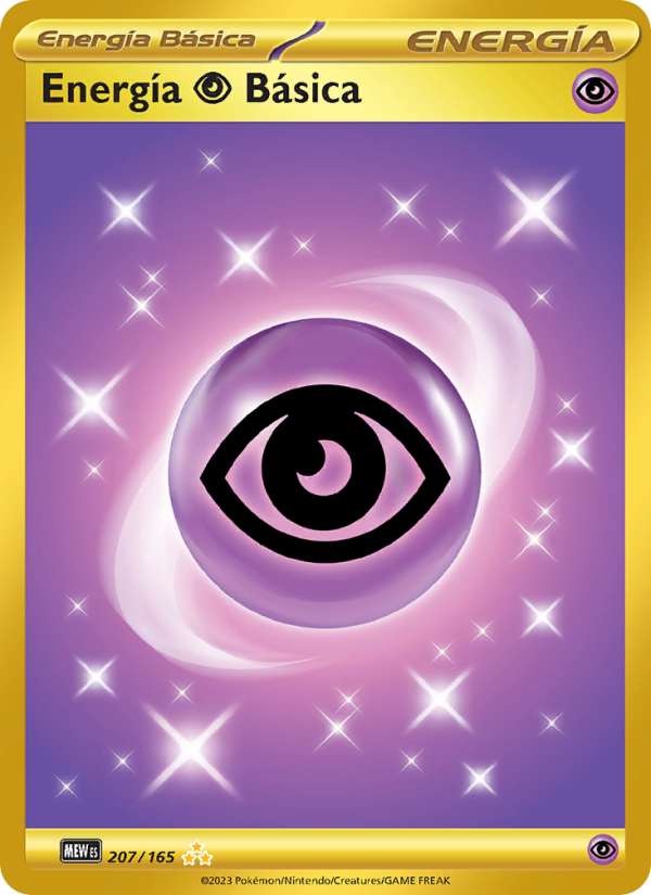 Energía Psychic Básica 207 — 151 (Spanish Pokémon TCG card)