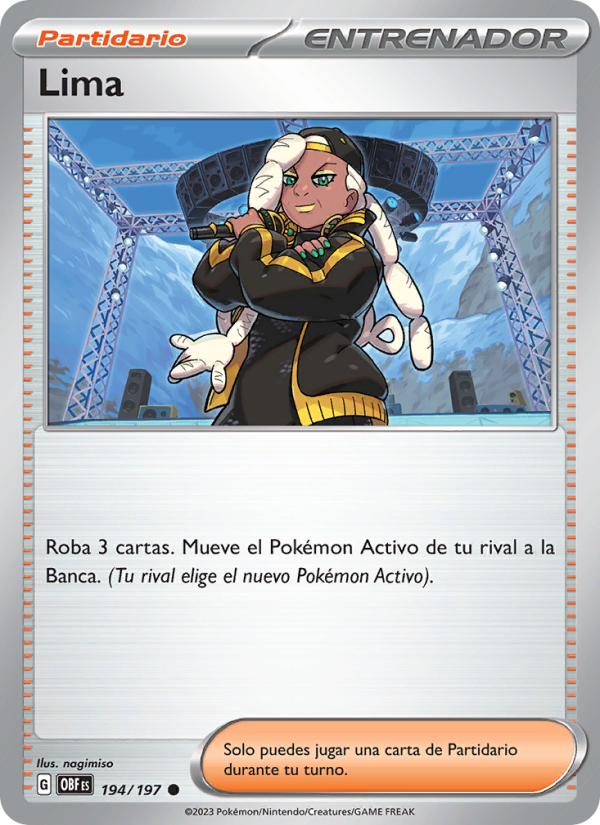Lima 194 — Llamas Obsidianas (Spanish Pokémon TCG card)