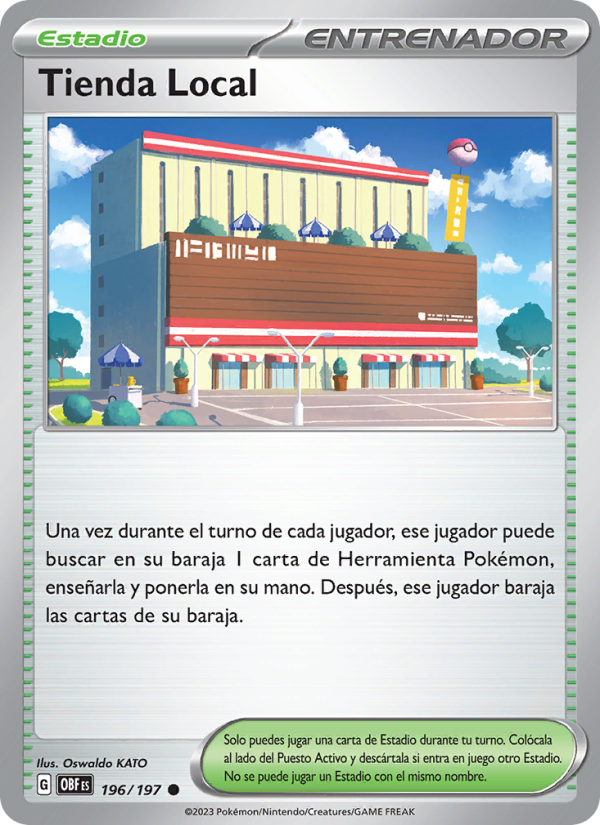 Tienda Local 196 — Llamas Obsidianas (Spanish Pokémon TCG card)
