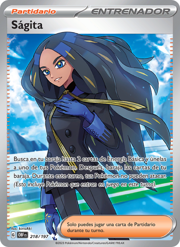 Ságita 218 — Llamas Obsidianas (Spanish Pokémon TCG card)