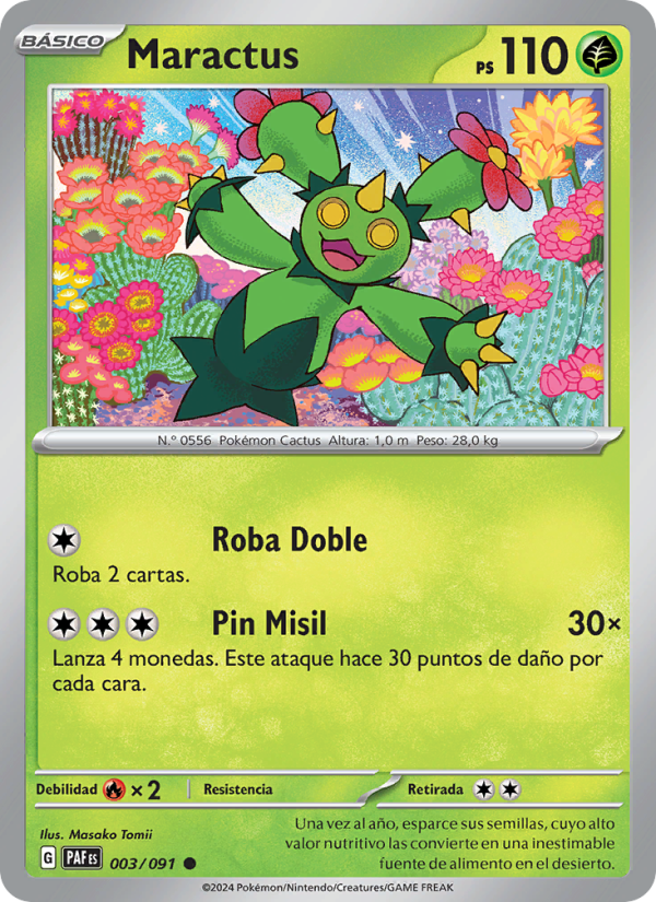 Maractus 003 — Destinos de Paldea (Spanish Pokémon TCG card)