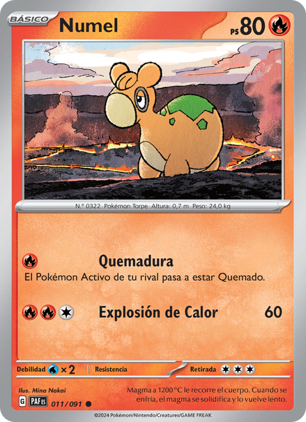 Numel 011 — Destinos de Paldea (Spanish Pokémon TCG card)