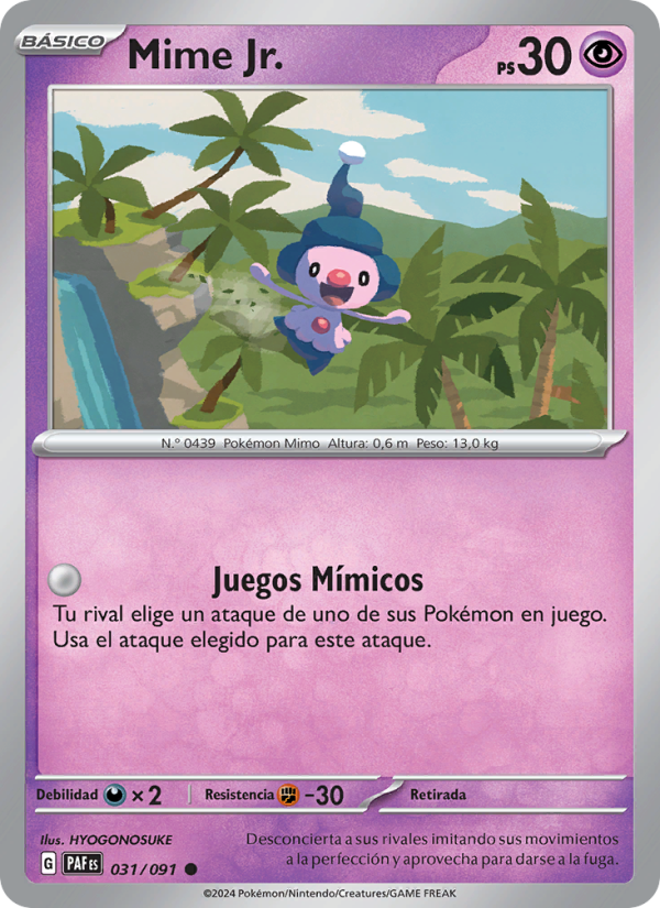 Mime Jr. 031 — Destinos de Paldea (Spanish Pokémon TCG card)