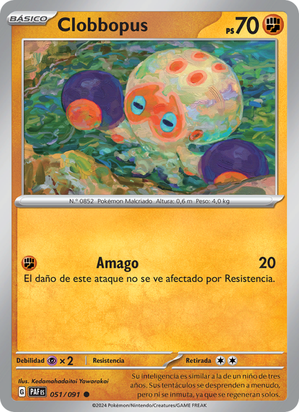 Clobbopus 051 — Destinos de Paldea (Spanish Pokémon TCG card)