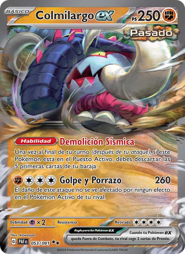 Colmilargo ex 053 — Destinos de Paldea (Spanish Pokémon TCG card)