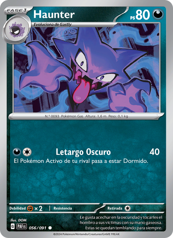 Haunter 056 — Destinos de Paldea (Spanish Pokémon TCG card)