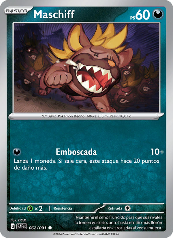 Maschiff 062 — Destinos de Paldea (Spanish Pokémon TCG card)